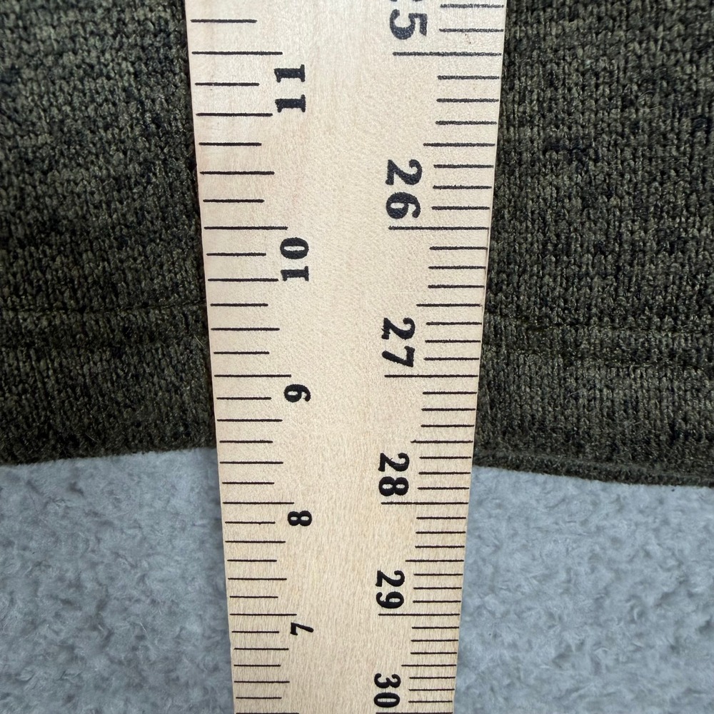 Orvis Mens Quarter Zip Sherpa Lined Fleece Pullover Sweater Olive Green Large - Picture 11 of 12